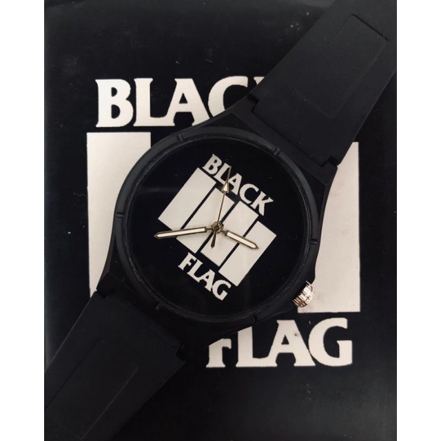 BLACK FLAG jam tangan black flag / jam tangan punk / jam tangan distro