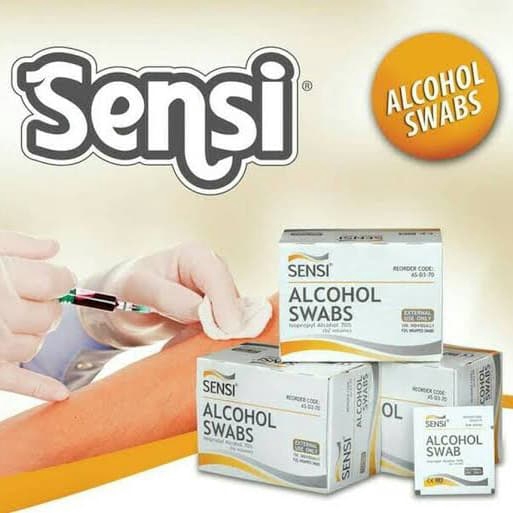 PERA408 TISSUE ALKOHOL SENSI ALCOHOL SWAB 1 BOX ISI 100 PCS exp 02/2027