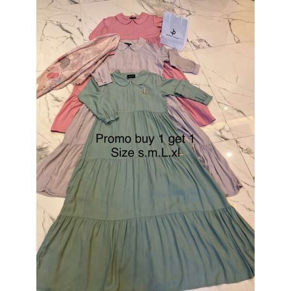 YUNA DRESS JOURNEY KERAH BULAT BUSUI 1PAKET 2PCS