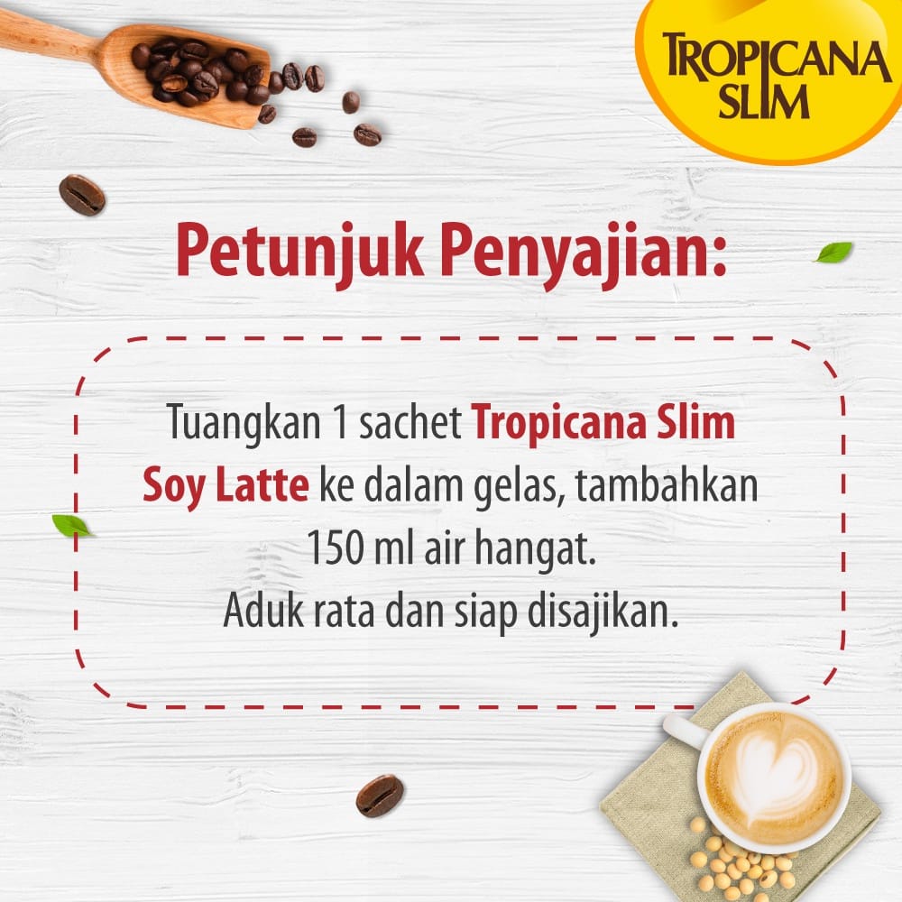 TROPICANA SLIM SOY LATTE COFFEE 150GR