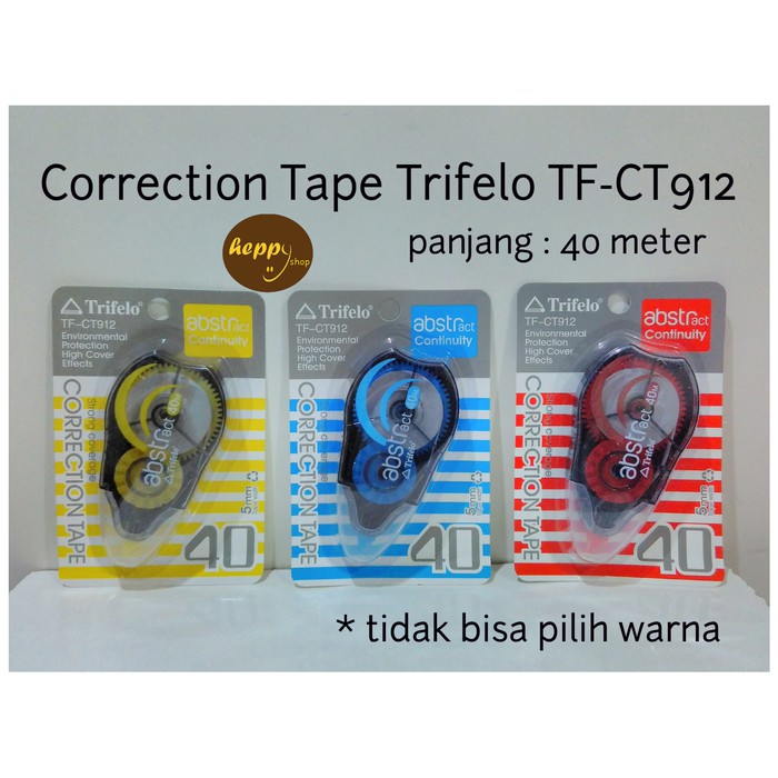 

Refill Tipex Tombow - Correction Tape - Tipex Kenko Correction Tape Jumbo Trifelo 40 Meter Tf-Ct912