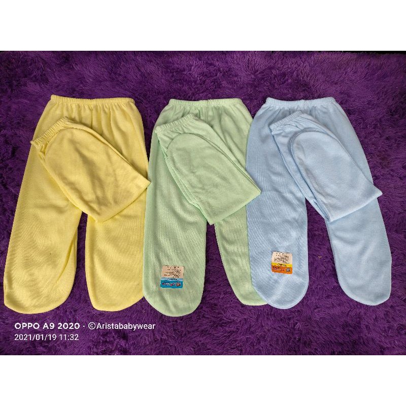 ARISTAbaby - (3pcs) celana selek/ujung tutup kaki bayi polos