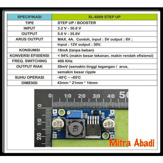 Listrik-Perlengkapan- Step Up Module Power Supply 4A 5V-35V Dc-Dc -Perlengkapan-Listrik.