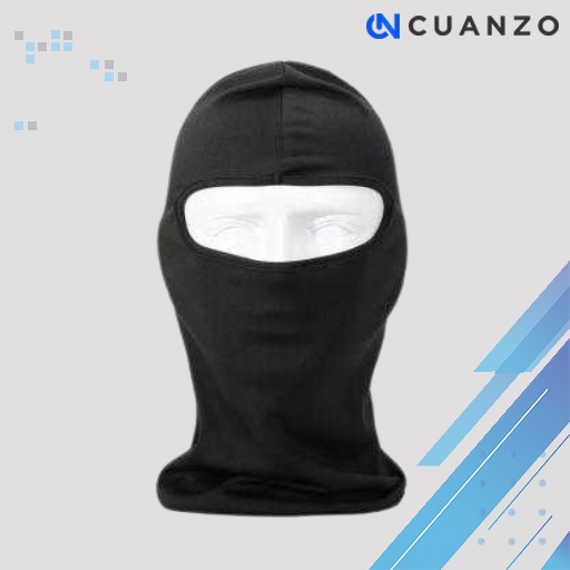 Rhodey Full Face Spandex Masker Motor Balaclava / Masker Full Face Motor Hitam Tebal Spandek Pria Wanita / Sarung Wajah Pelindung Kepala Helm Anti Debu / Masker Maling Grap Polos Anti Pengap / penutup kepala pria Touring Masker Ninja Tebal Keren Murah Ori