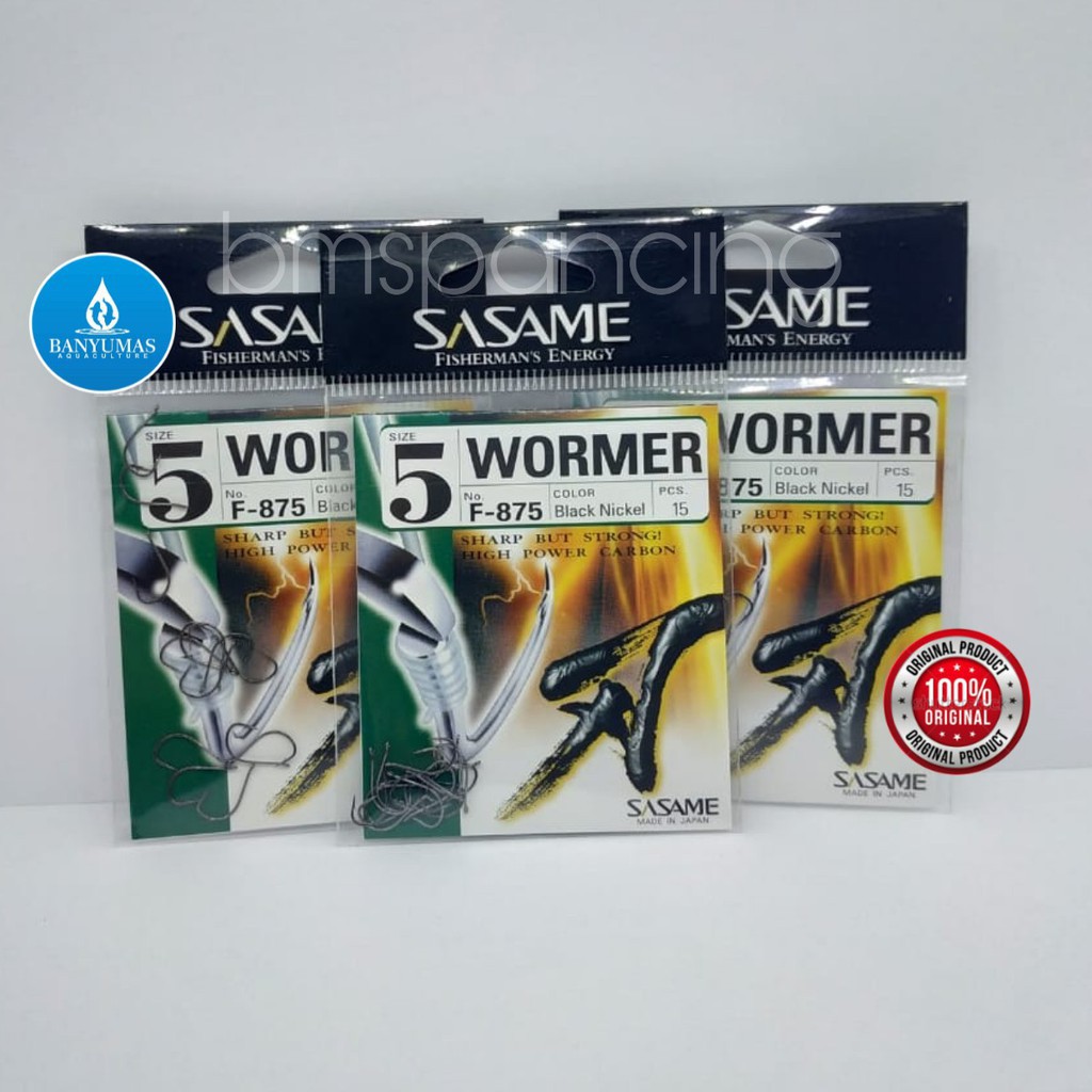 [BISA COD] B118 Mata Kail Pancing Sasame Wormer F-875 Size No 5 isi 15pcs Asli Original Jepang