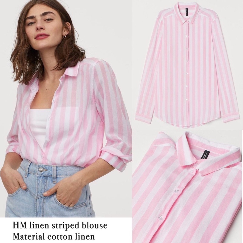 Cotton Striped Shirt by hnm original 100%