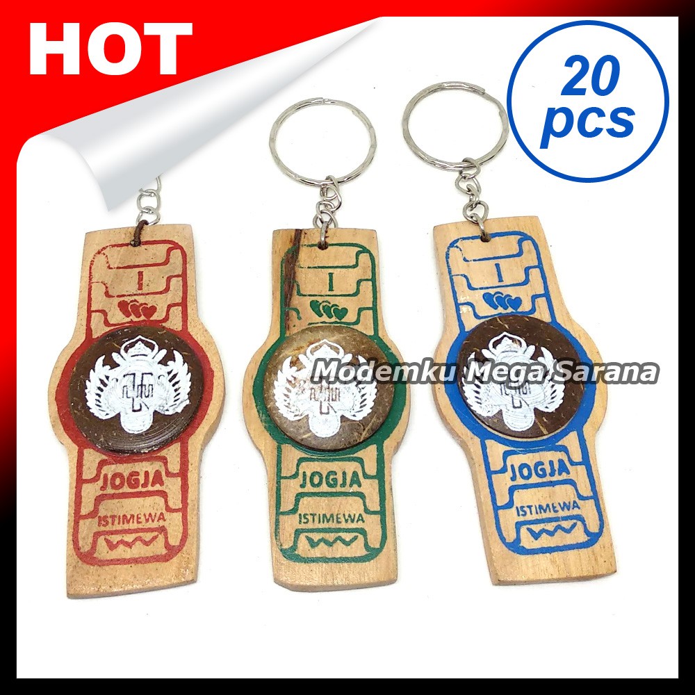 Souvenir Gantungan Kunci Jogja GTK19 - Oleh Oleh Khas Jogja - 20pcs