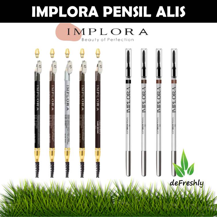 ❤ defreshly ❤ IMPLORA Pensil Alis 2in1 - Soft Type Eyebrow Pencil / SOFTBROW | Murah Aman BPOM Original