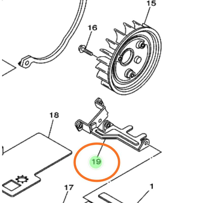 PLAT 1 DUDUKAN BREKET KUIL COIL KOIL MIO SPORTY SMILE ORIGINAL ORI YAMAHA