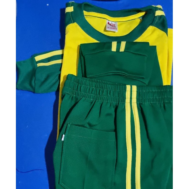 Baju Olahraga Setelan Training Hijau Kuning