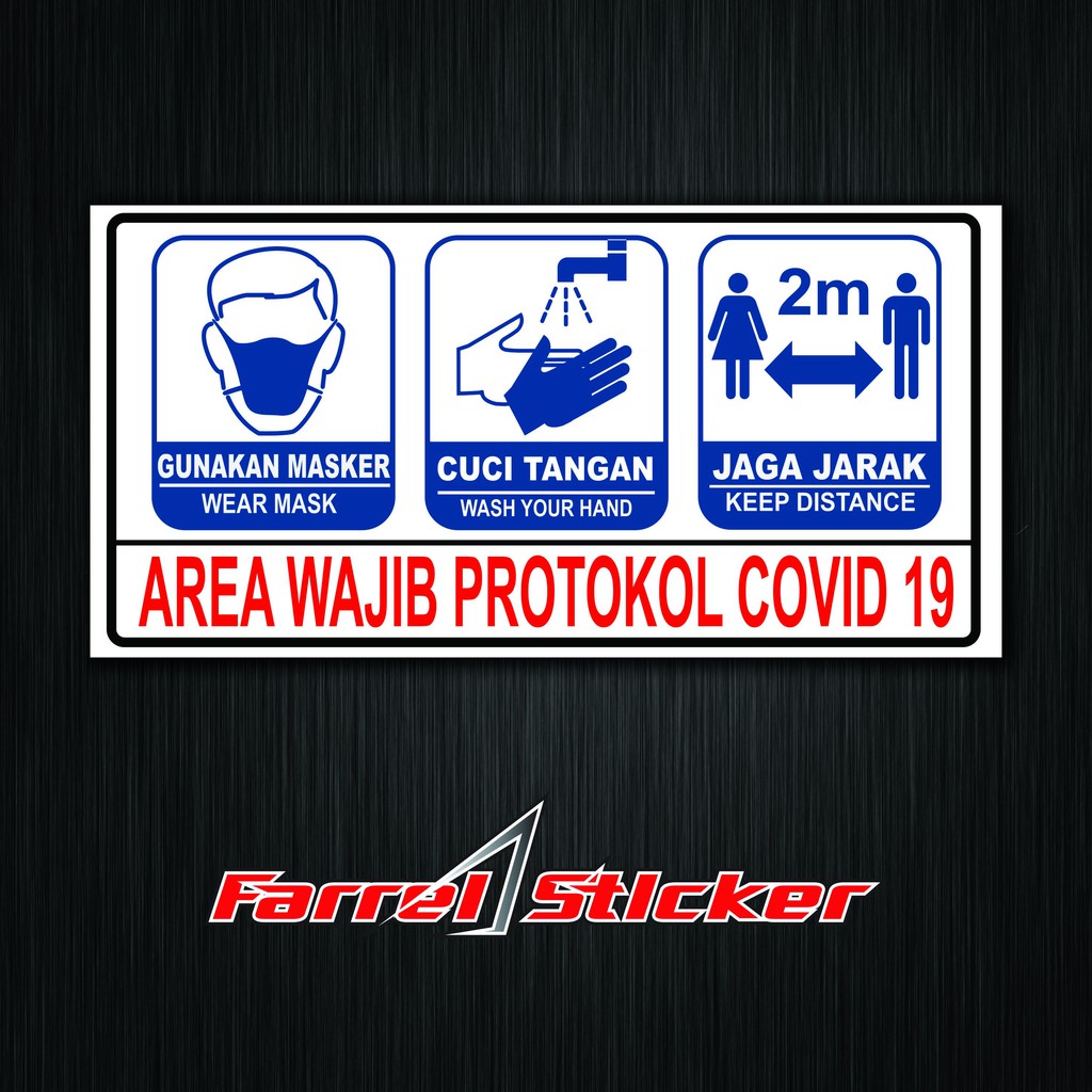 Stiker Area Wajib Protokol Covid-19