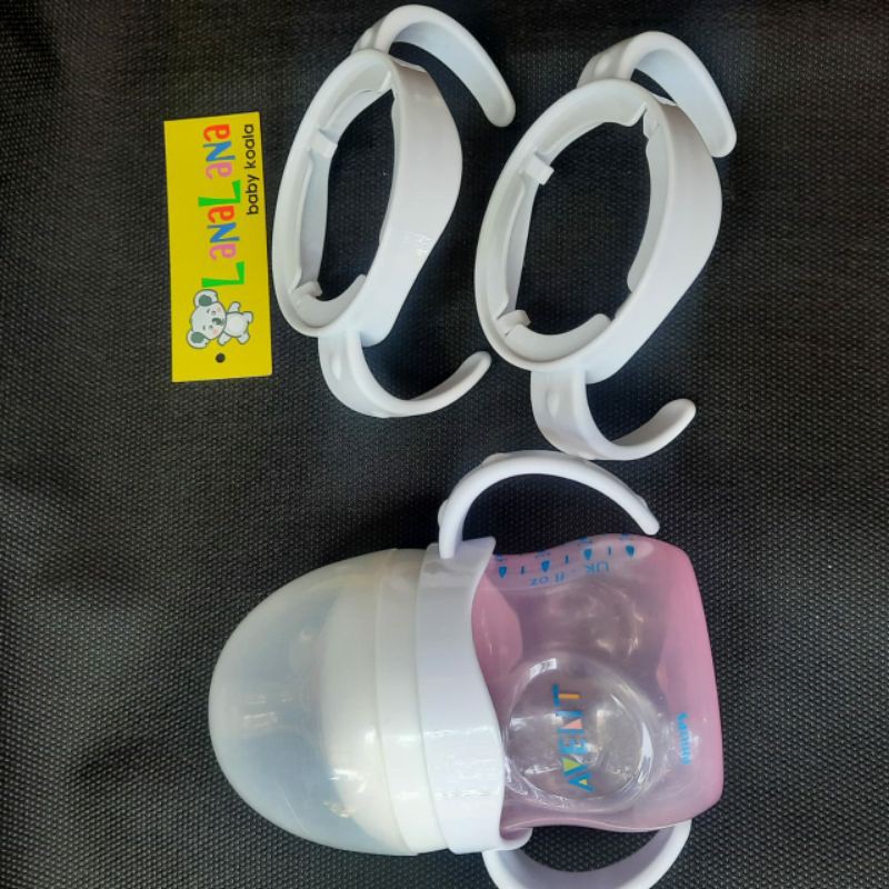 handle botol susu untuk avent natural, babysafe wideneck. pegangan botol susu