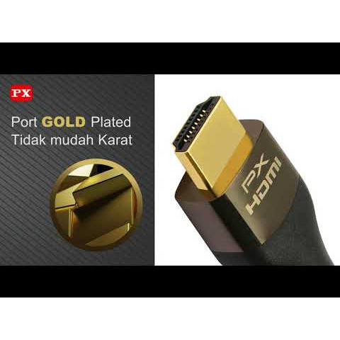 Cable Hdmi 2.1 px 1.8m gold m-m 8k uhd hdr Dolby 144hz for pc laptop ps 3 4 5 stb tv projector hd2-1.8x - kabel hdtv 1.8 meter male 4k