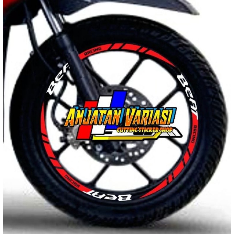 Sticker Velg Untuk Motor Honda Beat Karbu Beat FI Beat Street Semua Tahun.
