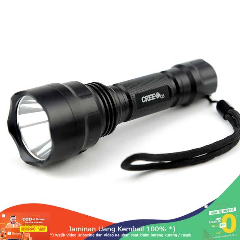 (BISA COD) RVOSTR LED C8 Senter LED Flashlight Waterproof Cree Q5 3800 Lumens