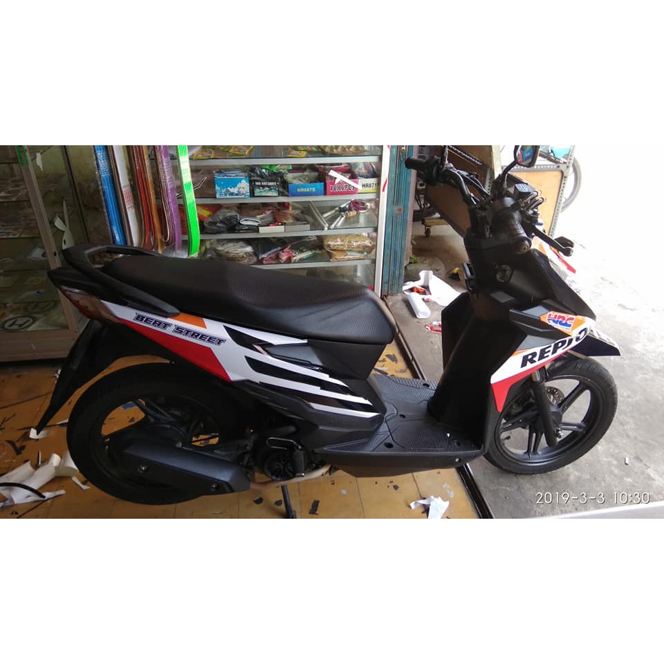 Decal Motor Honda Beat All Tipe Beat Street Tema Repsol Honda Full Body Shopee Indonesia