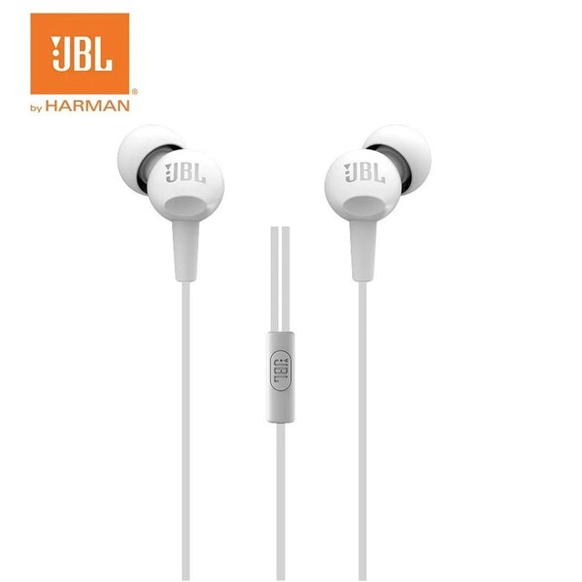 Headset JBL C100SI Stereo Earphone Handsfree With Mic - Putih