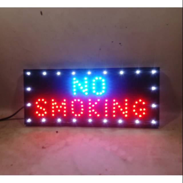 Tulisan lampu led sign - papan nama NO SMOKING new