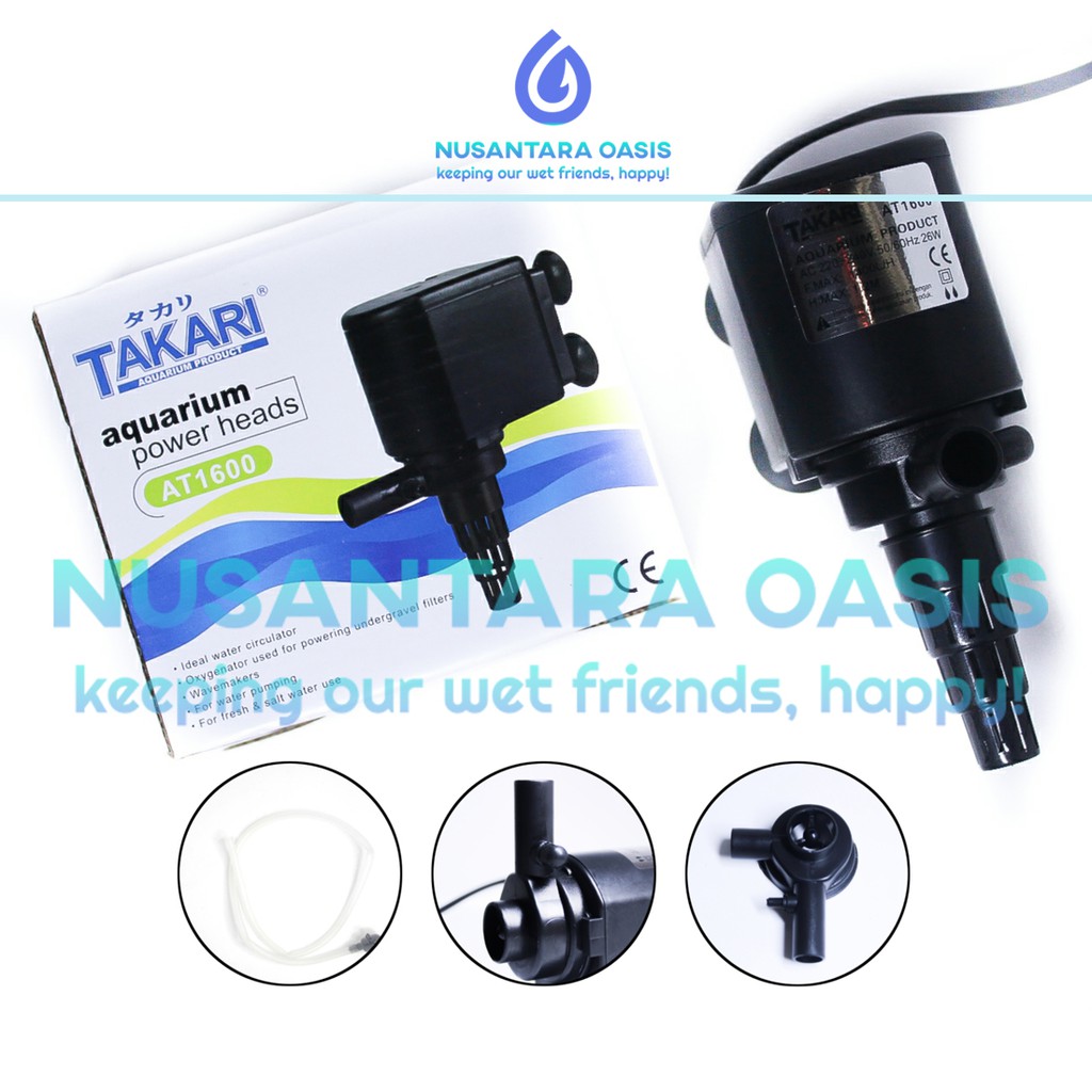 POMPA AIR POWER HEAD AQUARIUM TAKARI AT 1600 SUBMERSIBLE PUMP