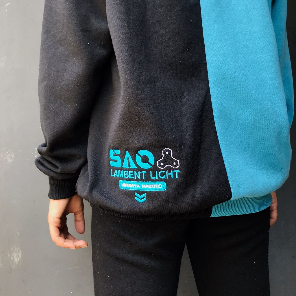 SAO Two tone Hoodie Inverted Embroidery Sword Art Online Anime Manga Premium