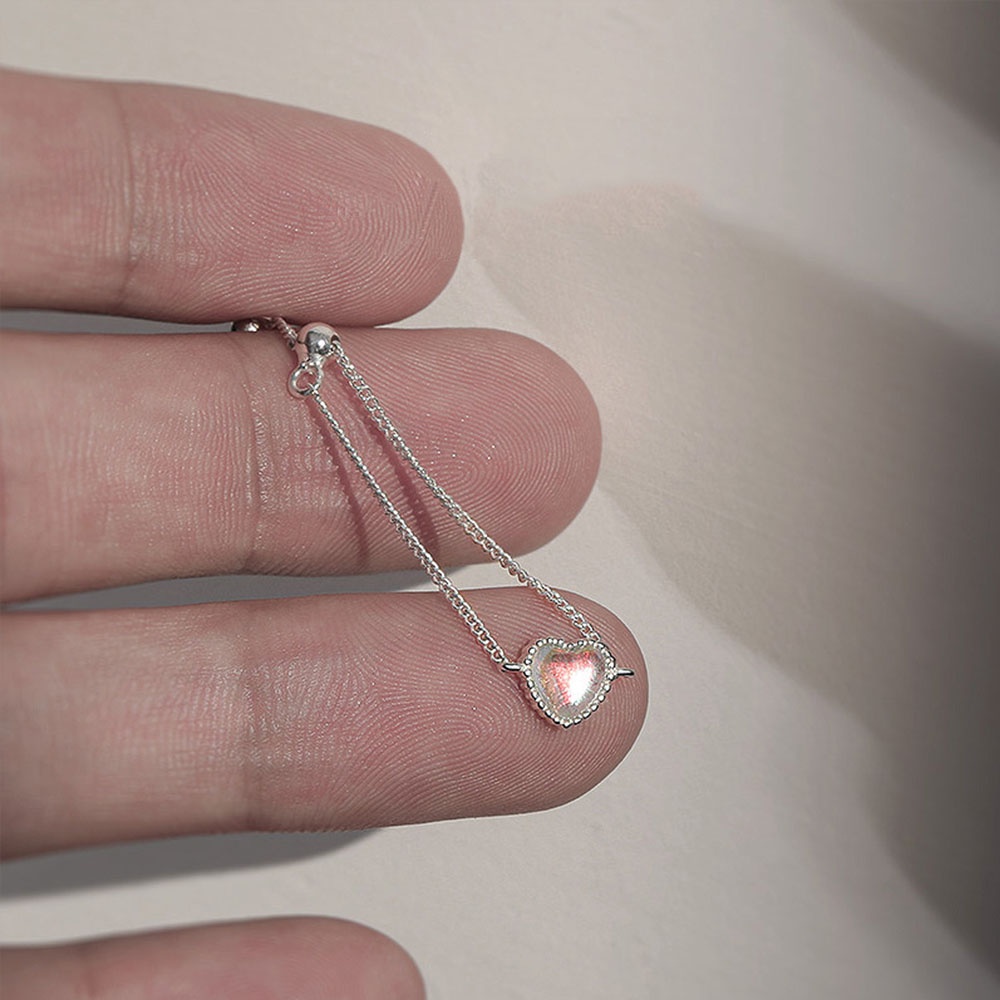 Cincin Jari Telunjuk Adjustable Dengan Liontin Batu Bulan Warna Gradasi Untuk Wanita