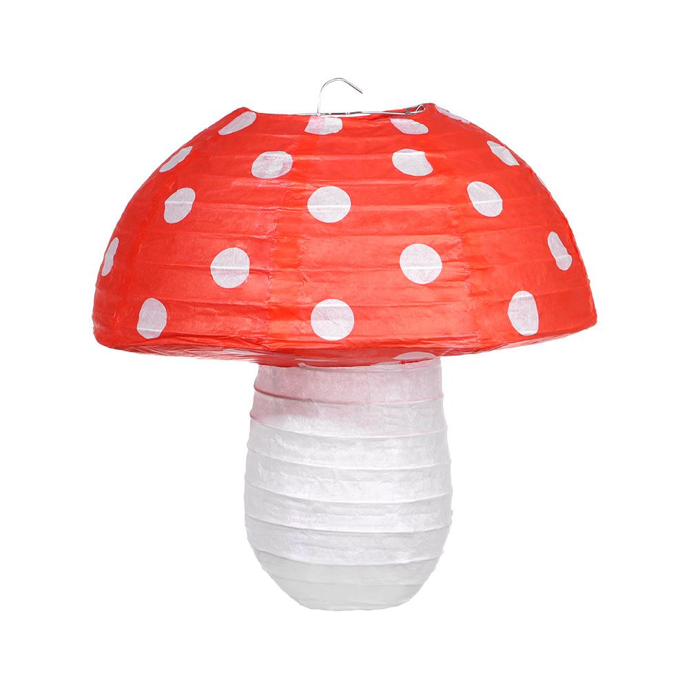 Solighter Mushroom Decor Lantern 3D Lampion Gantung Dekorasi Kamar Tema Taman