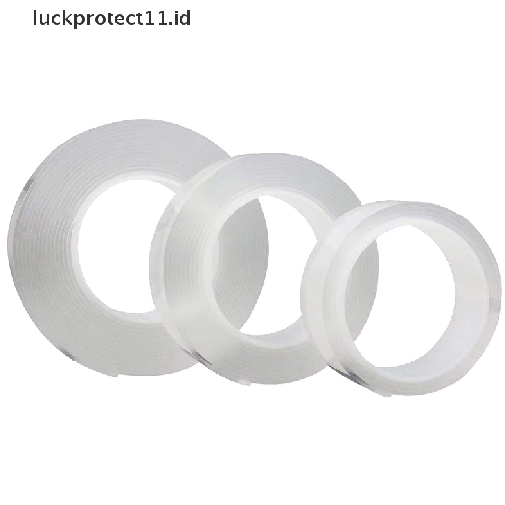 //HG&amp;ID// Transparent Nano Tape Washable Reusable Double-Sided Tape Removable Adhesive  .