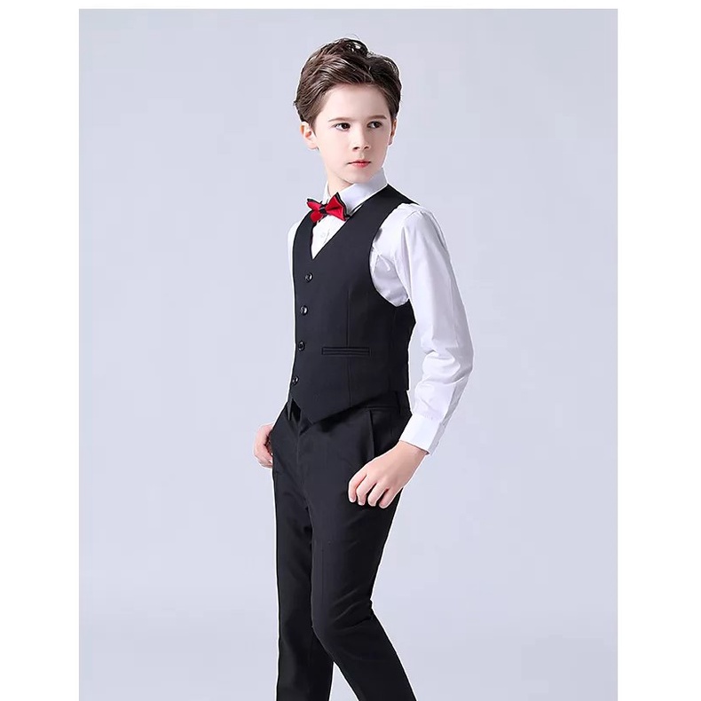 SETELAN ROMPI ANAK LENGKAP WARNA HITAM SLIMFIT 4IN1 BAHAN HIGH TWIST ORIGINAL NIKAYU TERBARU BISA COD