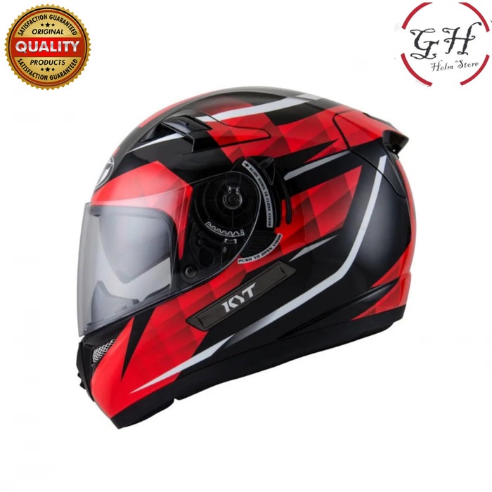 Helm KYT Full Face K2 Rider K2R Diamond Red Black Full Face
