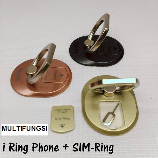 Sim Ring Hp, Multifungsi (I-Ring Dan Penyimpan Sim) + Jarum Simcard
