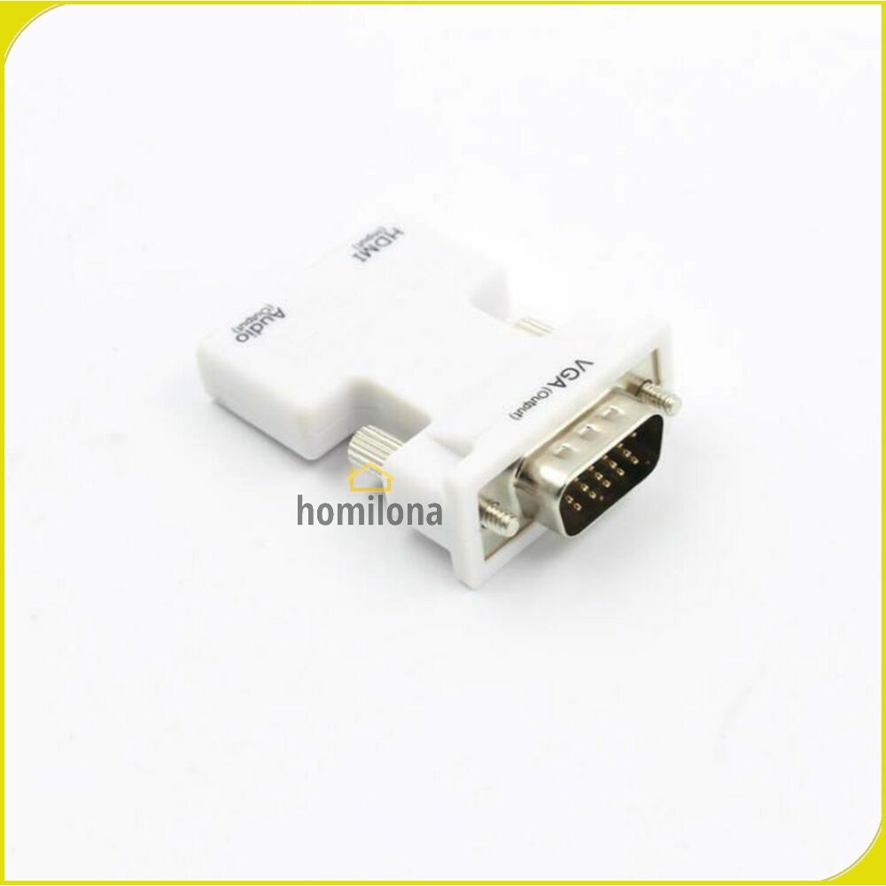 Adaptor Converter HDMI Female to VGA Male 1080P Audio Port - Rovtop HV100200 - Black