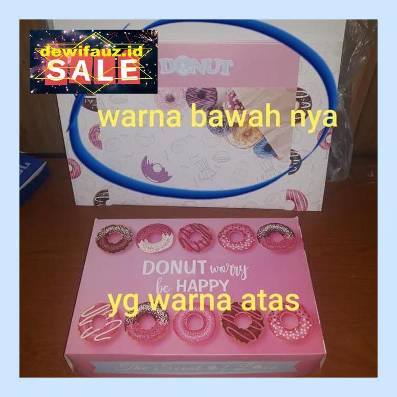 

P74Etem Box Donat Motif / Dus Donat / Kotak Donat Isi 6 Pcs Y45Tpen