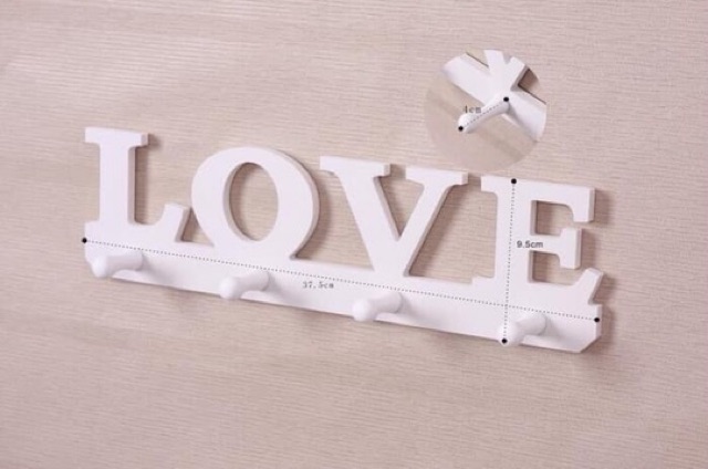 ( LOVE ) RAK DINDING VINTAGE UK 37 x 9 CM Tempat Kunci