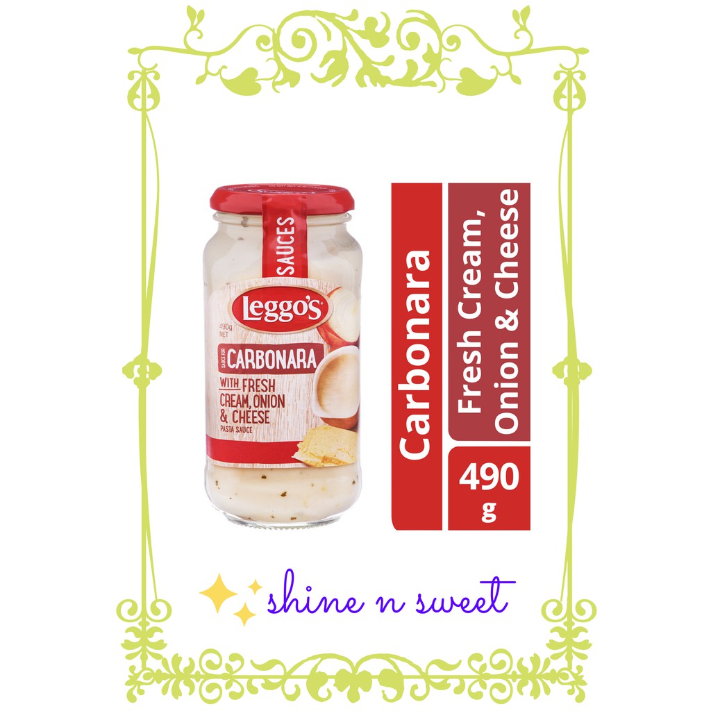 

Leggo's Carbonara Fresh Cream, Onion & Cheese / Leggo's Pasta Sauce 490 gr