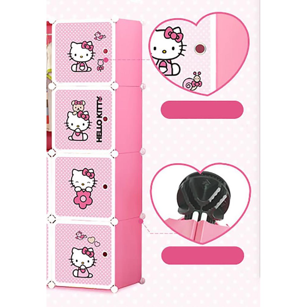 (4KG) SHENAR LEMARI HELLOKITTY LEMARI PAKAIAN PLASTIK 1X4 FREE ONGKIR NINJA XPRESS