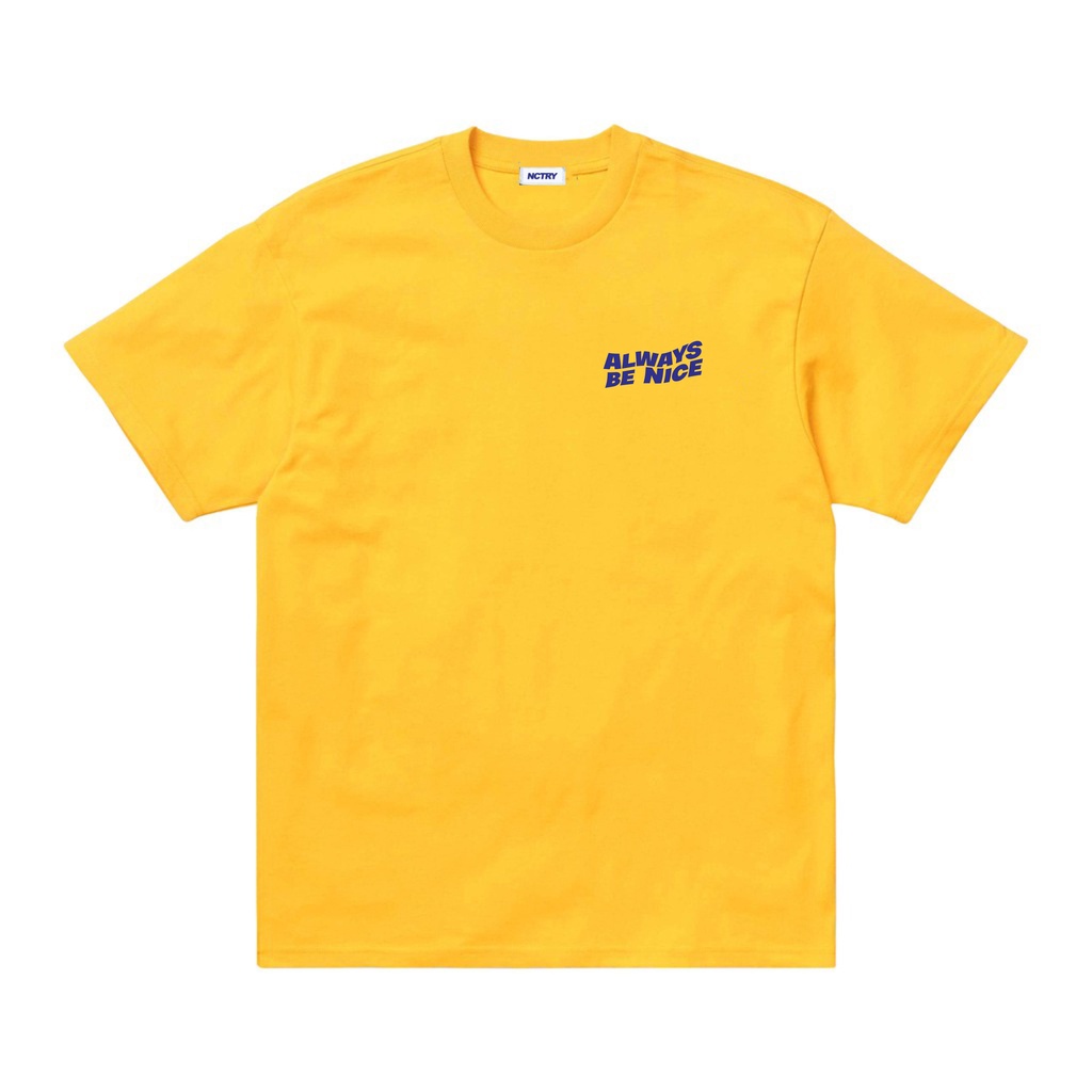 T shirt nicetry always mustard yellow kaos kuning t-shirt pria