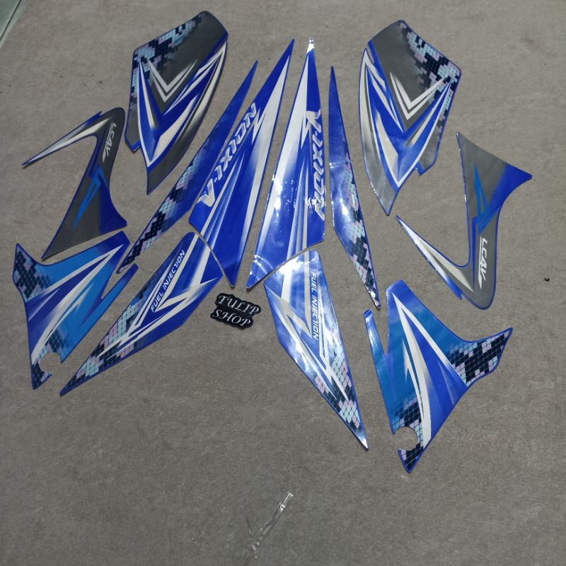 Cod striping vixion old 2010 Biru muda copy Ori striping standar vixion 2010