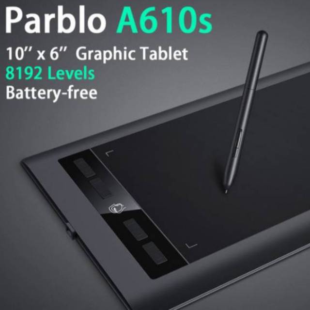 Parblo A610s Drawing pen tablet parblo A610 S garansi 1 thn bonus lengkap