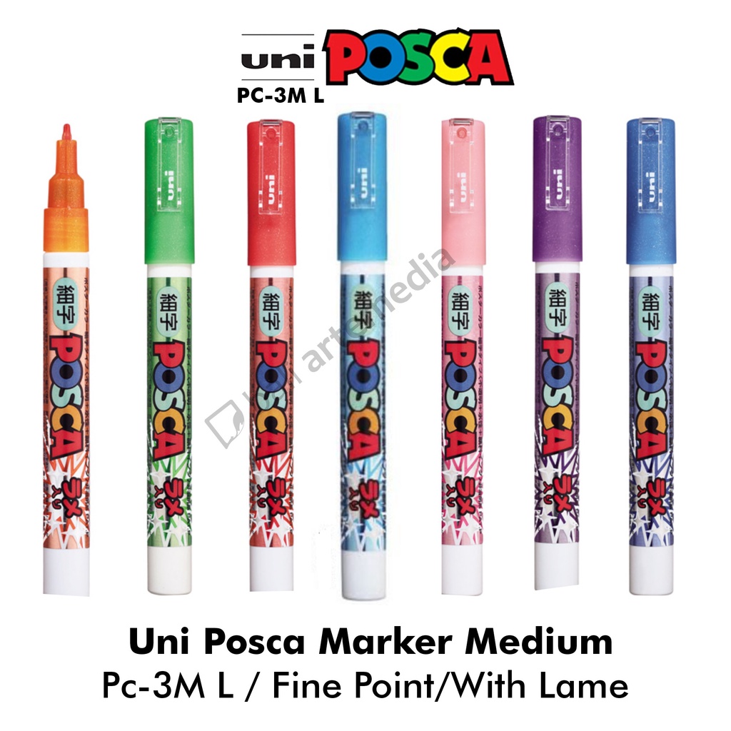 Uni Posca  Marker Medium  Pc -3 M L / Fine Point / With Lame