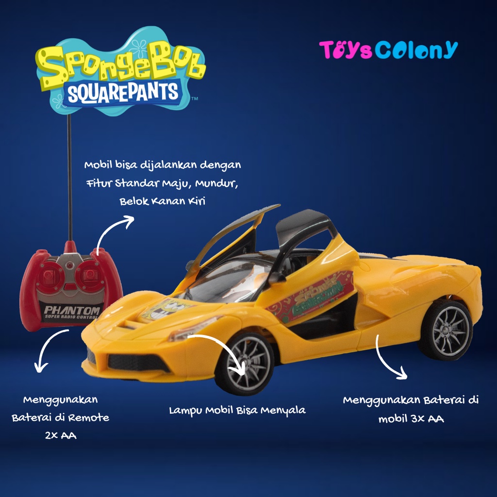 MOBIL REMOTE CONTROL RC LAMBORGHINI SPORT CAR SPONGEBOB  SB 1382-11