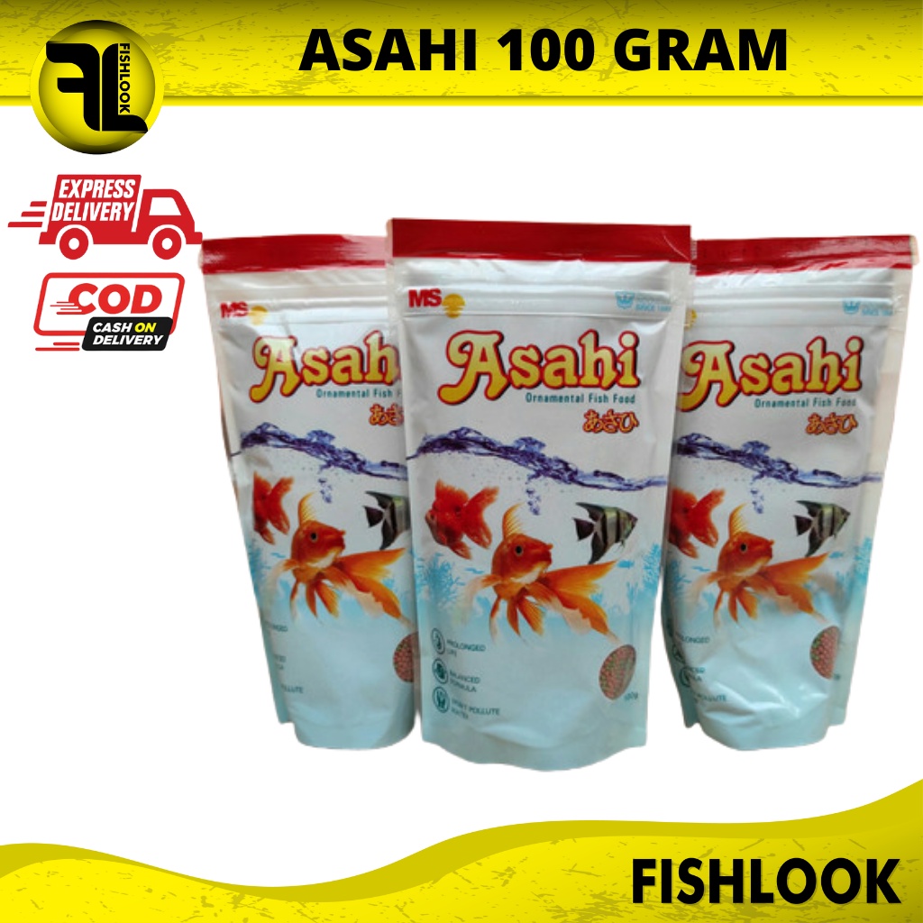 asahi 100gr 100 gr makanan pakan pelet ikan koki hias type