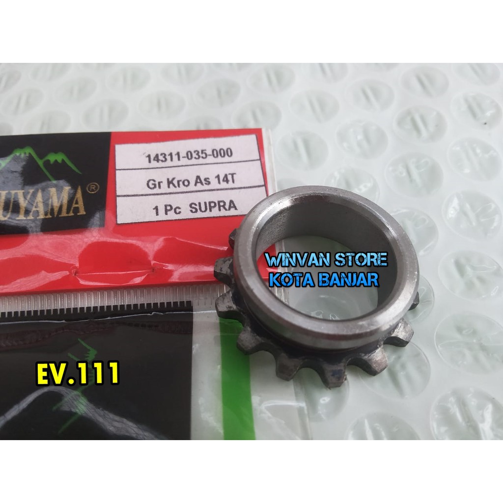 GIGI KRUK AS KETENG GEAR KRUK AS PRIMA GRAND SUPRA WIN SPROCKET TIMING 14T 14311 035 000-2