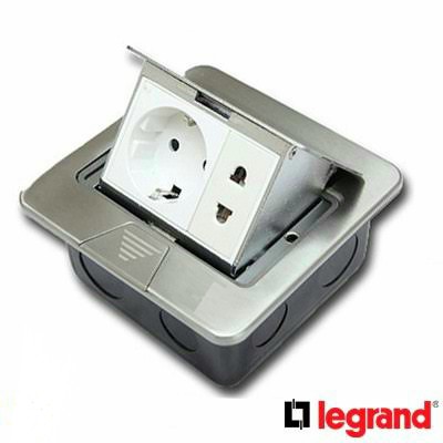 STOP KONTAK LANTAI LEGRAND 3MOD (ISI STOP 2F + STOP 1F) - MATT AL
