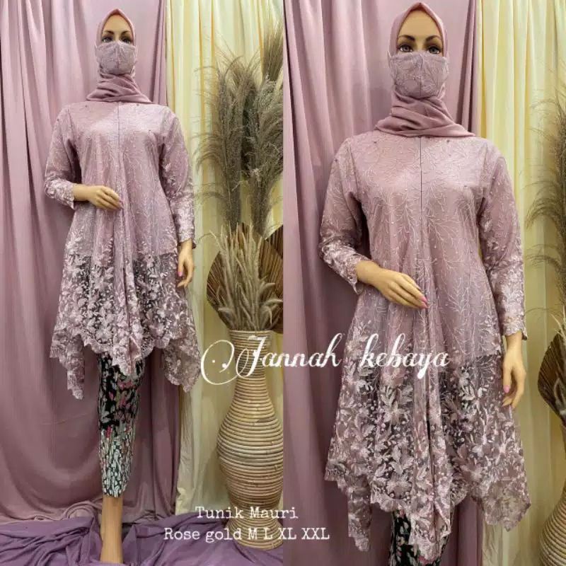 Kebaya Mauri Jannah/Kebaya Umrella Tulle/Kebaya Tunik