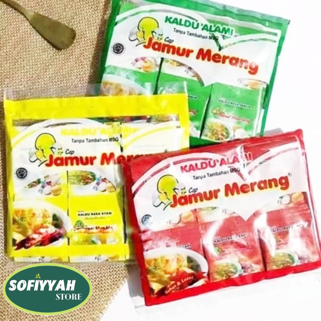 

Kaldu Alami Jamur Merang 3 gr Per Pack Kaldu Penyedap Masakan Non Msg
