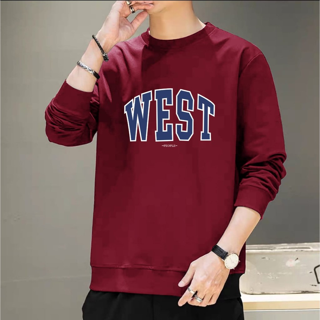 COD/ARPIOSSHOP - BAJU WEST - SWEATSHIRT PRIA MODEL KEKINIAN