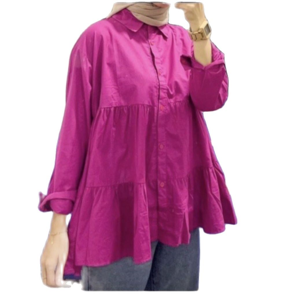 ZASKIYA - Dita Blouse Wanita | KEMEJA RUFFLE WANITA RAMPEL FULL KANCING BUSUI FRIENDLY