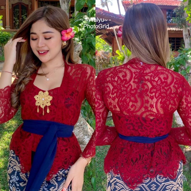 Kebaya Bali Semifrance Metalik Glossy | Kutubaru | Kebaya Modern | Kebaya nikahan