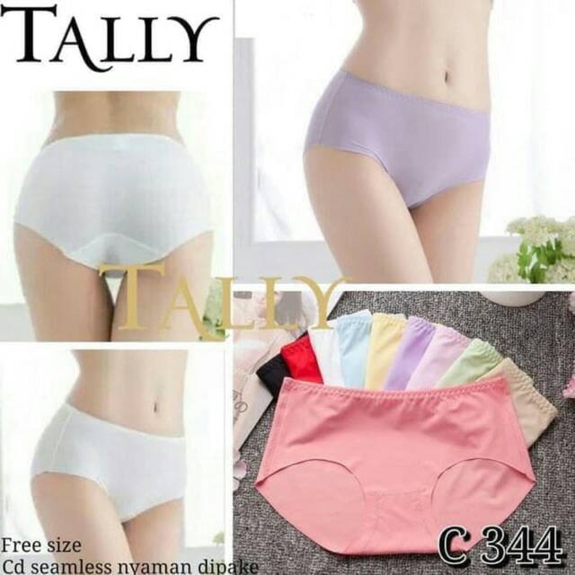 Pakaian dalam/Celana Dalam / CD Seamless / Celana Tanpa Jahit Model C 344, C 345 &amp; C 008 Asli Tally