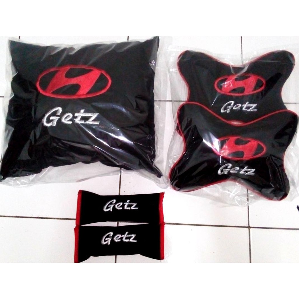 Promo aksesoris Bantal mobil Hyundai Getz car set 3 in 1